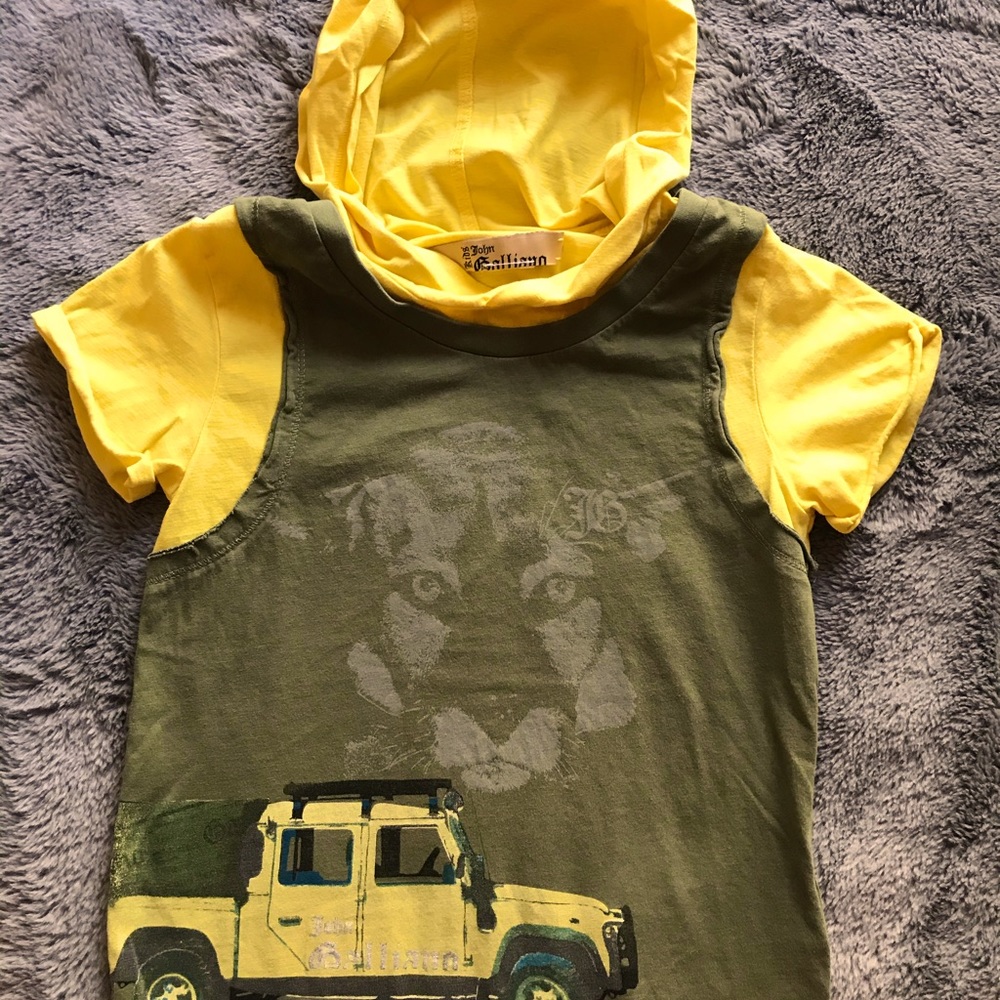 John Galliano hooded shirt